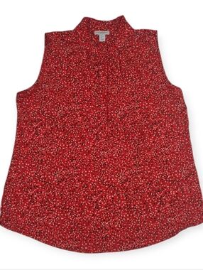 Carolina Belle Tank Top Women's Size Large Red Black White Excellent Condition